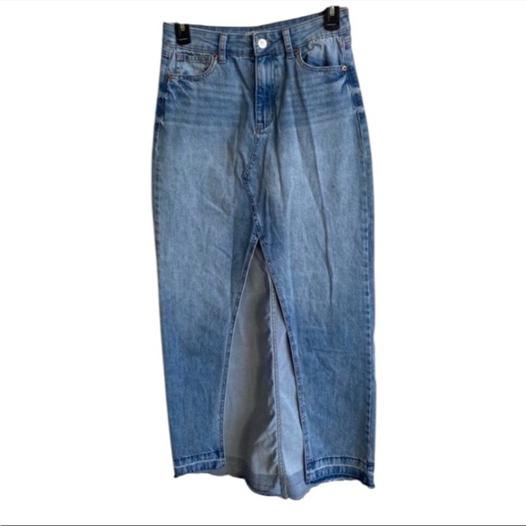Denim Maxi Skirt - Picture 1 of 5